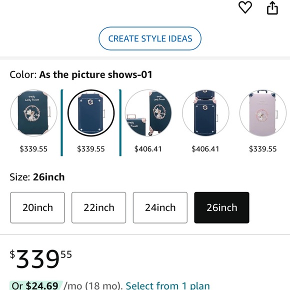 Urecity Vintage red luggage - Picture 4 of 4